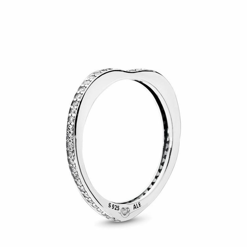 Pandora Sparkling Arcs of Love Stackable Ring Clearance NZ, Sterling Silver (692305-NFD)